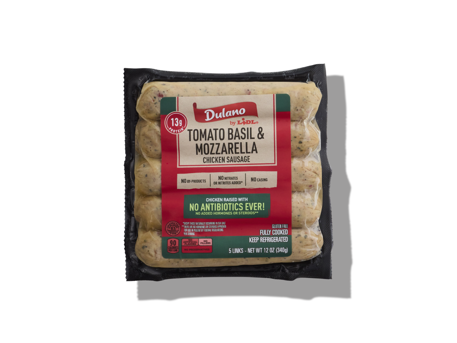 DULANO Dulano tomato basil mozzarella chicken sausage | Lidl