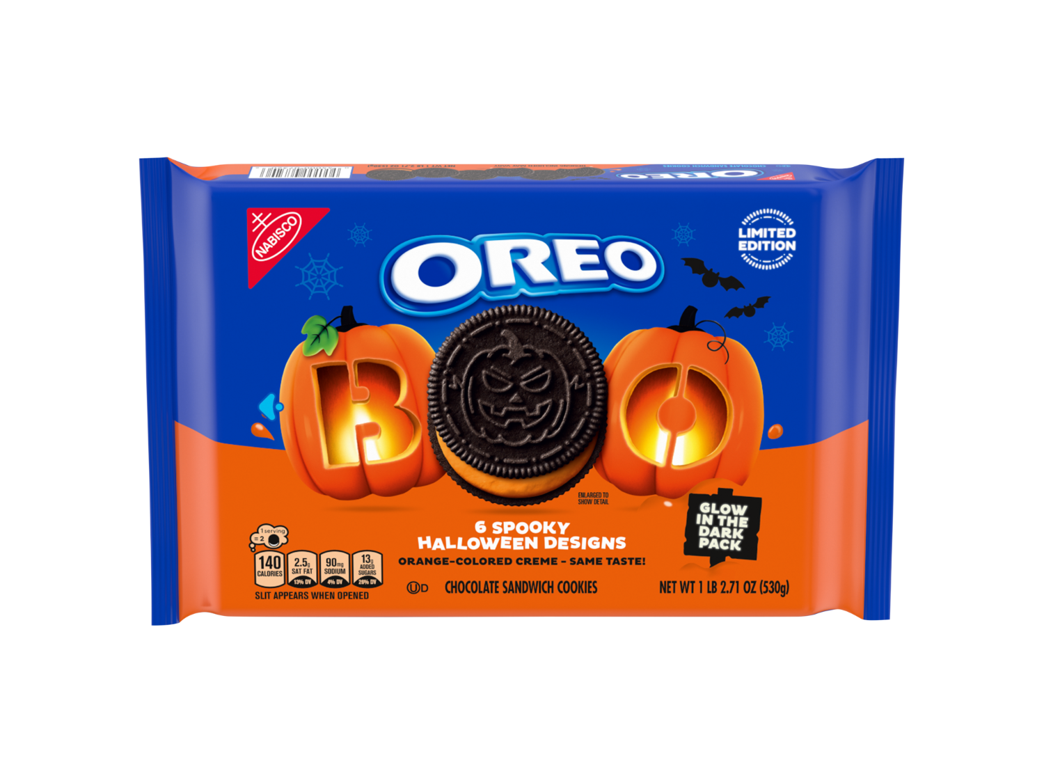 Oreo® Halloween boo! sandwich cookies, orange creme | Lidl