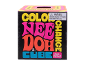 Color-changing cube, filled with dough, with a small parts warning.