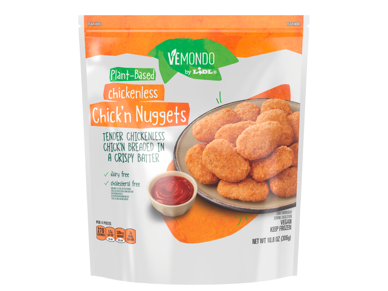 LIDL Vemondo plant-based frozen chickenless chick'n nuggets | Lidl