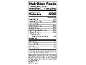 Nutrition Facts label for a chicken and rice dish, detailing calories, fats, carbs, and ingredients.