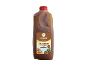 Caramel apple cider in a gallon jug, flavored with natural ingredients, not from concentrate.