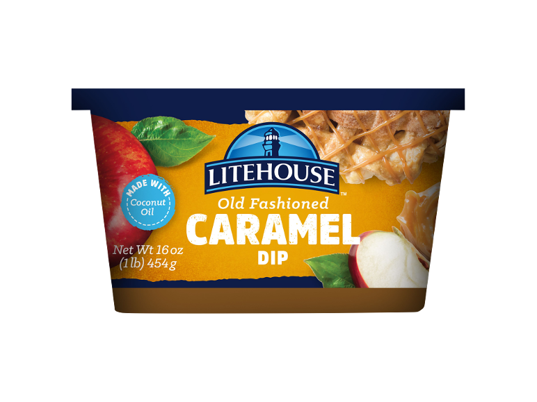 Caramel dip with apples, made with coconut oil, 16 oz (1 lb) 454g.