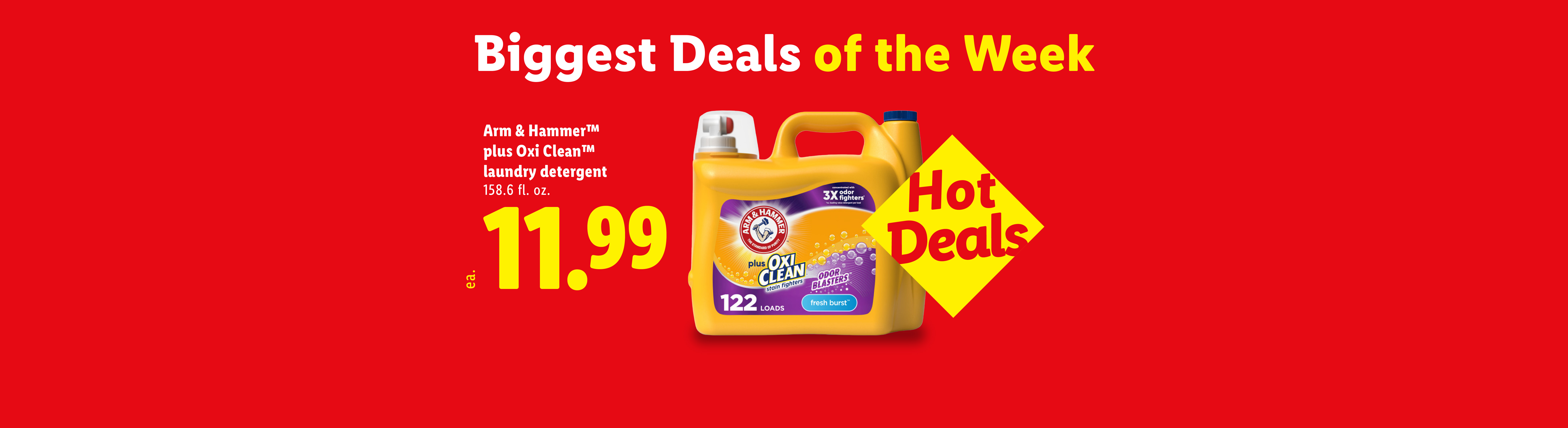 Biggest Deals of the Week featuring laundry detergent for $11.99.