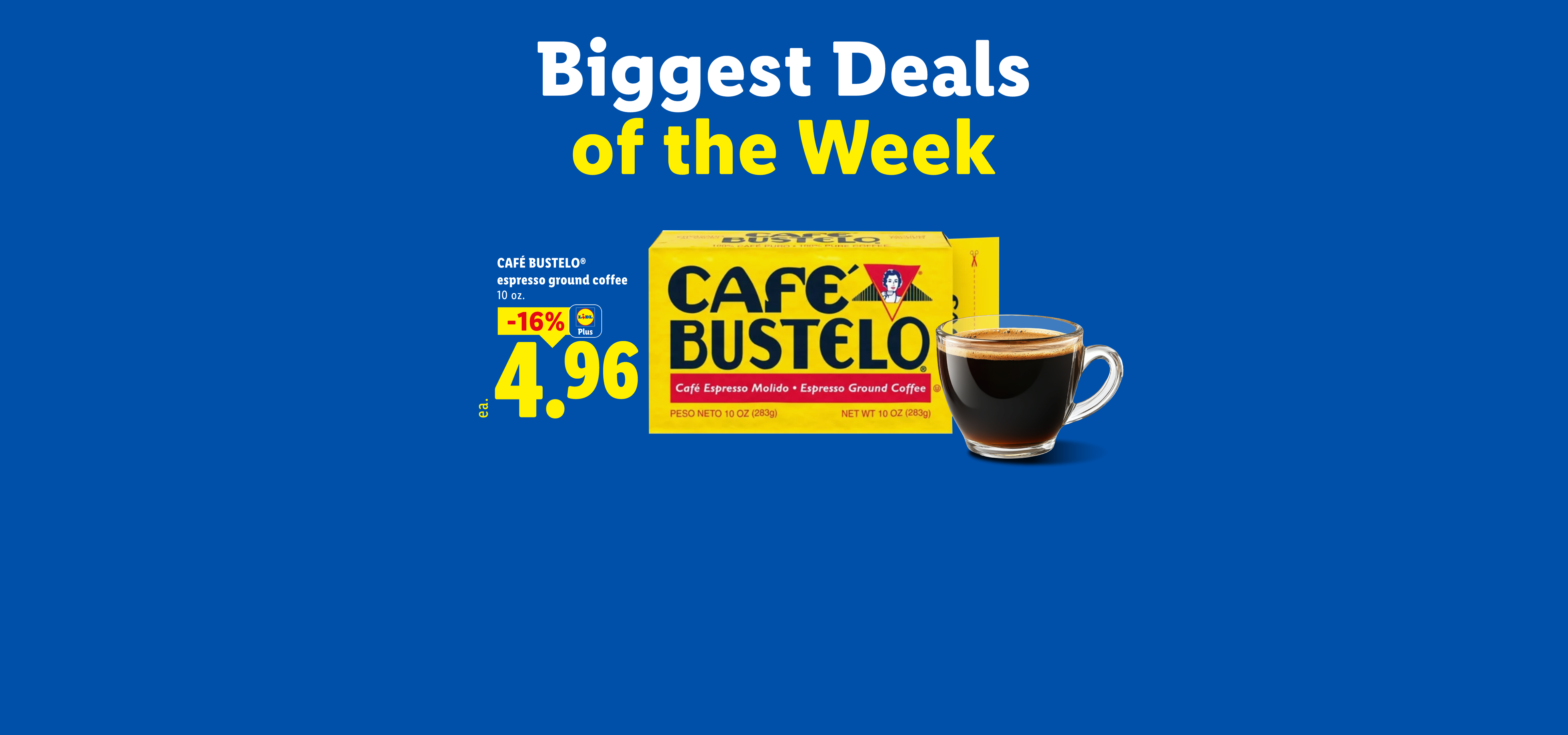 Biggest Deals of the Week: Espresso ground coffee on sale for $4.96, 16% off.