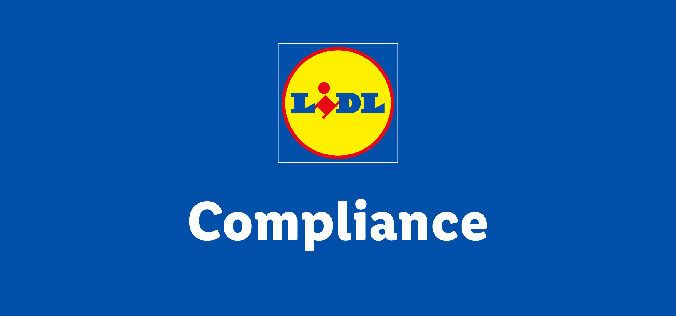 Lidl logo and the word 'Compliance' on a blue background.