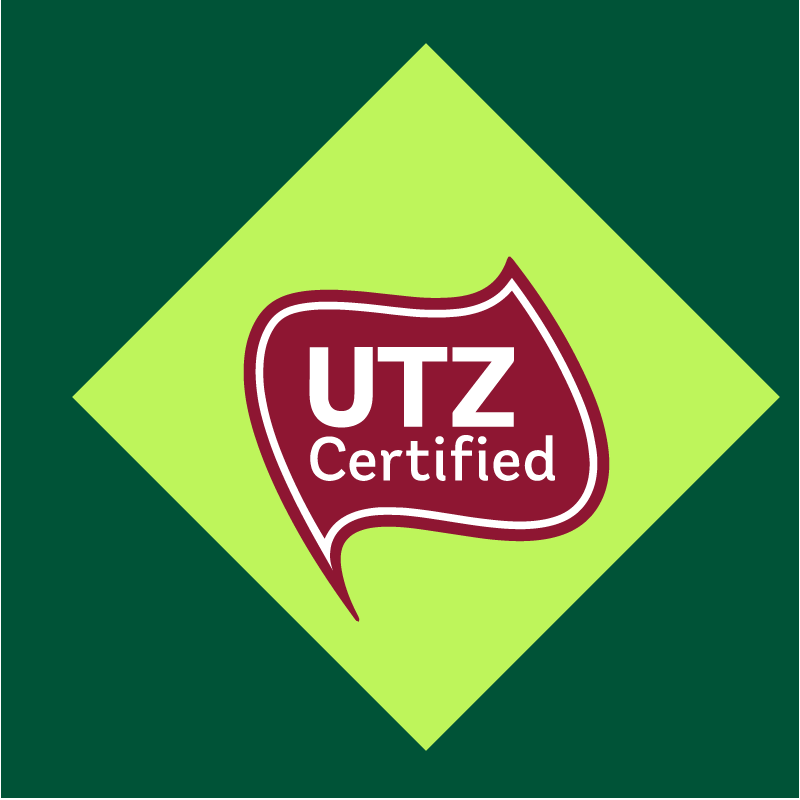 UTZ Certified logo on a green background
