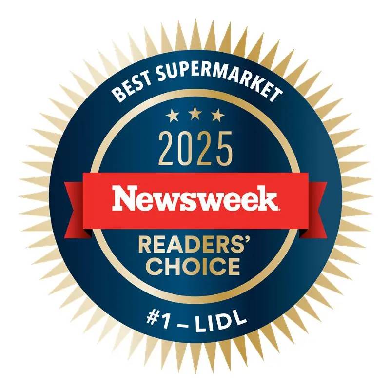 Award badge for Best Supermarket 2025, Readers' Choice, #1.