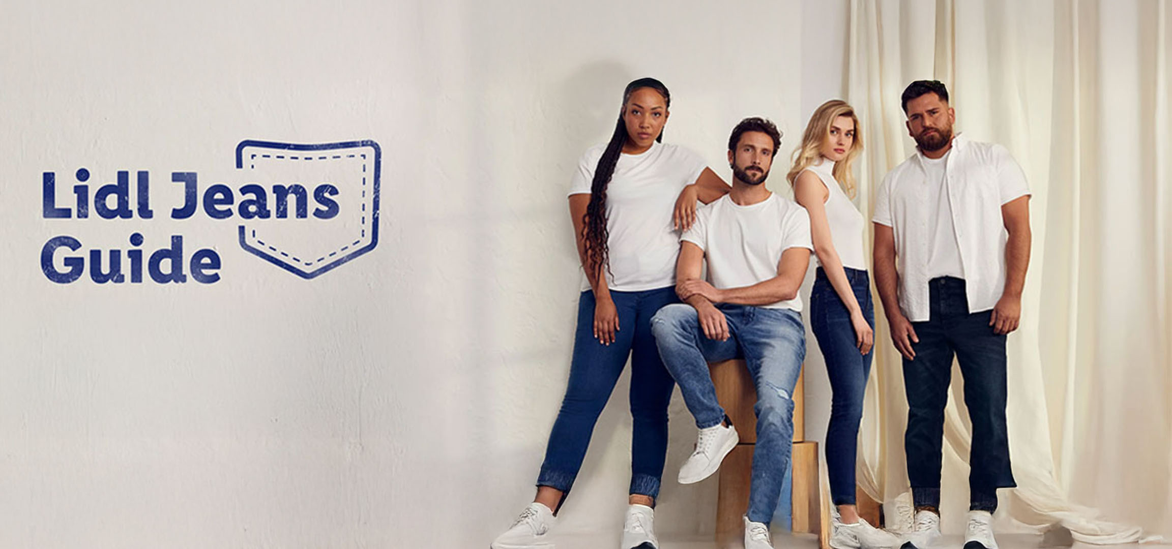 Guia de Jeans Lidl: Modelos mostrando diferentes jeans.
